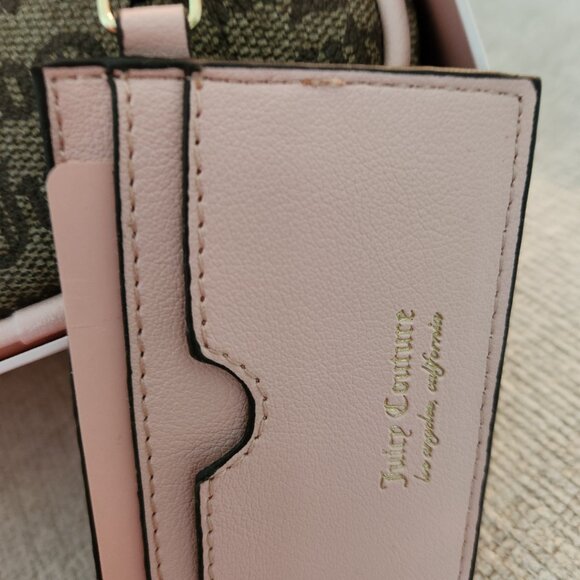 Nwt Juicy Couture Mini Back Pack Pink & Brown Monogrammed - Picture 3 of 6